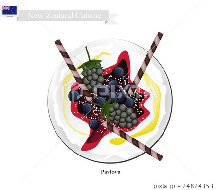 Pavlova Meringue Cake With Berries 24824353