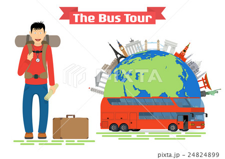 Tourist goes to The Bus Tour of popular landmarks Tourist goes to The Bus Tour of popular landmarks 24824899