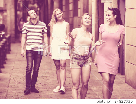 Girls walking in summer city 24827730