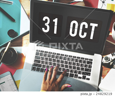 Time And Date Clock Graphic Concept 24829219