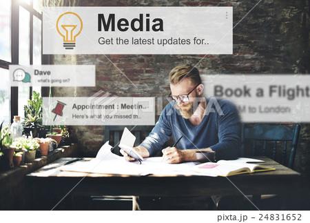 Media Communication Online Information Concept Media Communication Online Information Concept 24831652