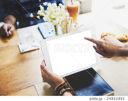 Mockup Copyspace Hands Digital Tablet Concept Mockup Copyspace Hands Digital Tablet Concept 24831891