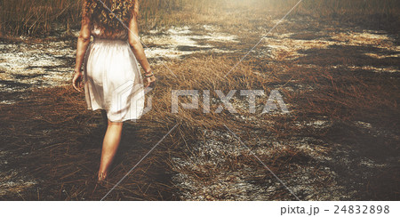 Summer Holiday Vacation Grassland Traveling Relaxation Concept Summer Holiday Vacation Grassland Traveling Relaxation Concept 24832898