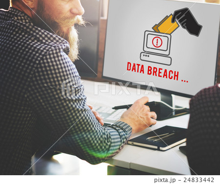 Cyber Attack Crime Fraud Phishing Hacker Security System Concept 24833442