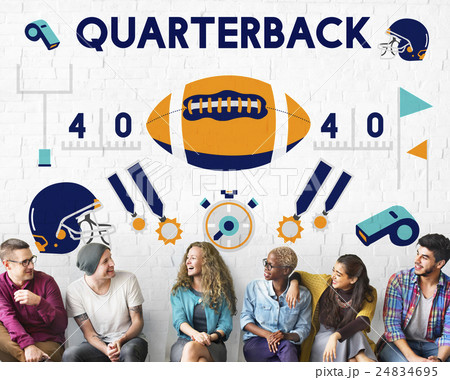 Play Quarterback Rugby American Football Concept Play Quarterback Rugby American Football Concept 24834695