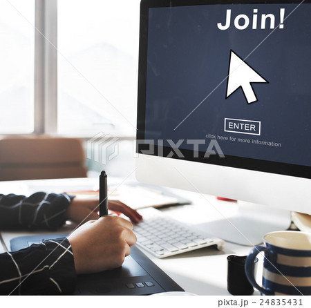 Join Register Enter Arrow Icon Concept Join Register Enter Arrow Icon Concept 24835431