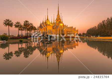 Beautiful temple at twilight time in Thailand Beautiful temple at twilight time in Thailand 24835764
