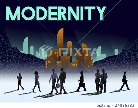 Modern Estate Modernity Skyscraper Building Concept 24836232