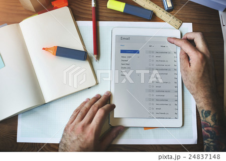 Digital Tablet Email Global Communciations Connection Concept 24837148