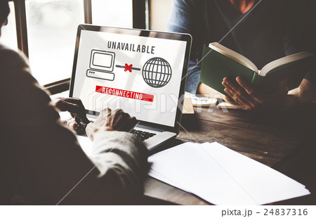 Unavailable Denied Disconnected Error Problem Concept 24837316