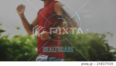 Health Fitness Healthcare Tracking Technology Concept 24837439