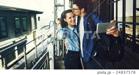 Couple Lover Travel Train Backpacker Concept Couple Lover Travel Train Backpacker Concept 24837578