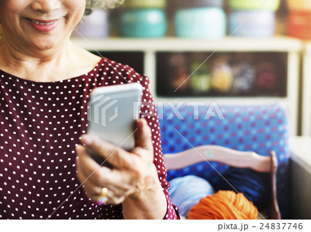 Knitting Handcraft Leisure Activity Recreational Pursuit Retirement Concept 24837746