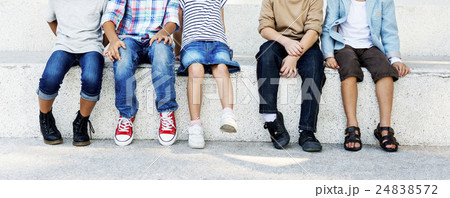 Children Friendship Togetherness Playful Happiness Concept 24838572