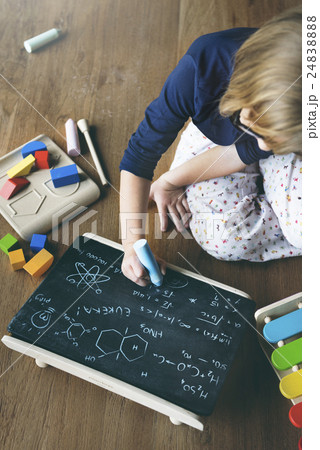 Little Girl Child Development Knowledge Education Concept 24838888