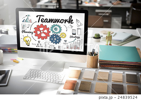 Teamwork Team Collaboration Connection Togetherness Unity Concept 24839524