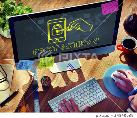 Protection Online Security Technology Graphic Concept Protection Online Security Technology Graphic Concept 24840639