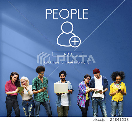 Add Friends Social Media Graphic Concept Add Friends Social Media Graphic Concept 24841538