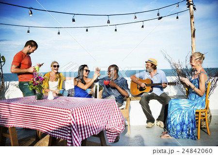 Friendship Happiness Togetherness Sea Smiling Concept Friendship Happiness Togetherness Sea Smiling Concept 24842060