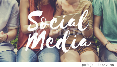 Social Media Connection Networking Chat Concept Social Media Connection Networking Chat Concept 24842190