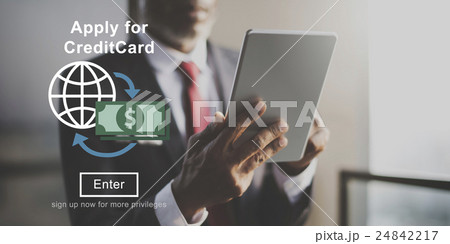 Apply Credit Card Financial Graphics Concept 24842217