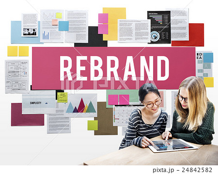 Rebrand Change Corporate Identity Marketing Concept Rebrand Change Corporate Identity Marketing Concept 24842582