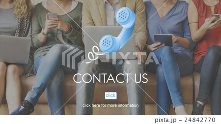 Contact Us Customer Care Assistance Help Service Concept Contact Us Customer Care Assistance Help Service Concept 24842770