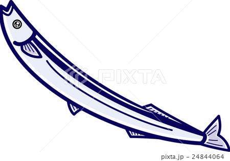 さんまイラスト　一尾 24844064