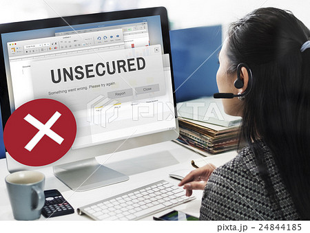 Unsecured Virus Detected Hack Unsafe Concept Unsecured Virus Detected Hack Unsafe Concept 24844185