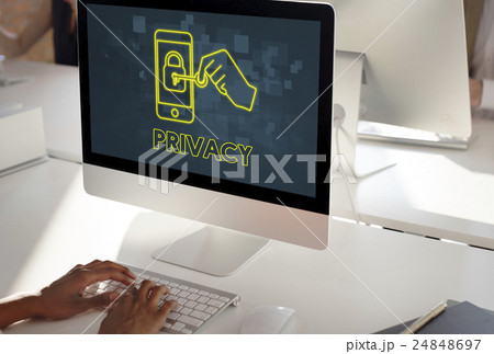Privacy Online Network Security Technology Graphic Concept 24848697
