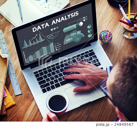 Data Analysis Marketing Business Report Concept 24849567