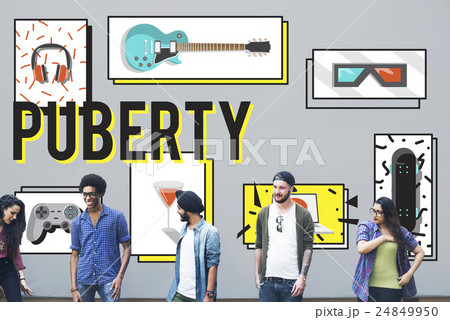 Puberty Adolescence Age Change Growth Life Concept 24849950