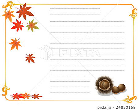 가을 디자인의 편지지 No1 - 스톡일러스트 [24850168] - Pixta
