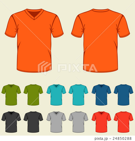 Set of colored t-shirts templates for men 24850288