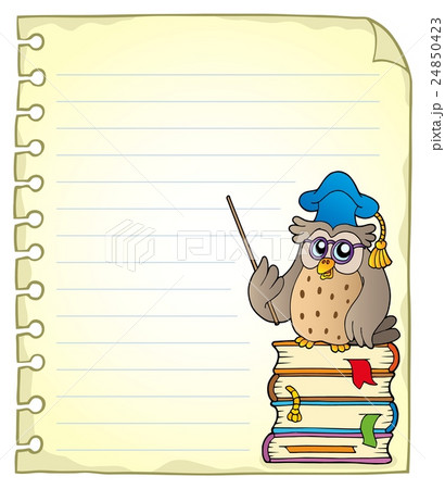 Notebook page with owl teacher 2 Notebook page with owl teacher 2 24850423