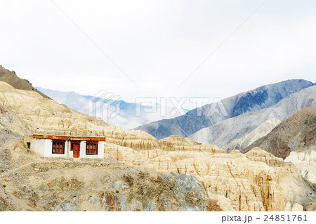 Ruined house and mountain scenery landscape in Leh Ruined house and mountain scenery landscape in Leh 24851761