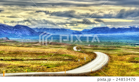 Route 36 between Reykjavik and Thingvellir 24853470