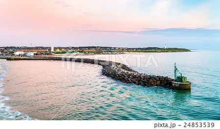 Port of Hirtshals at sunset - Denmark Port of Hirtshals at sunset - Denmark 24853539