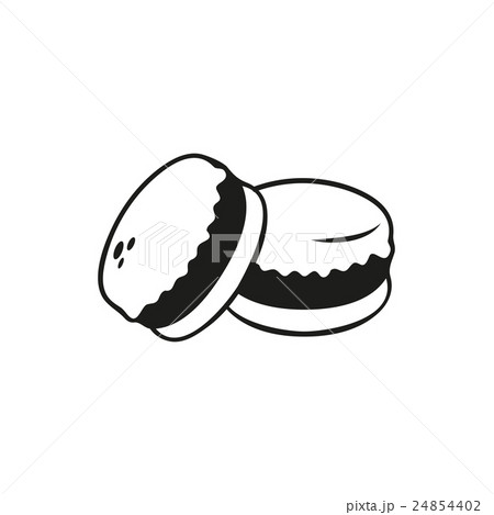 Black vector simple macarons icon isolated 24854402