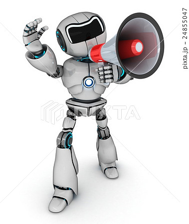 Robot with a megaphone Robot with a megaphone 24855047
