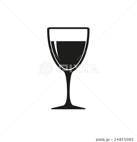 Wineglass with white or red wine vector 24855085