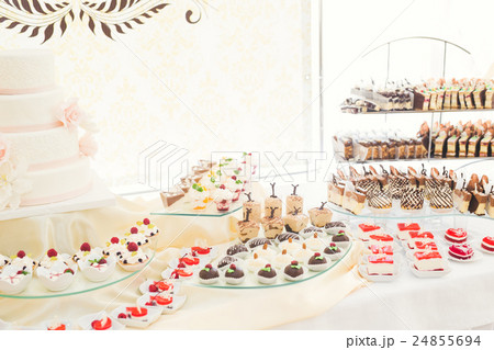 Buffet with a variety of delicious sweets, food Buffet with a variety of delicious sweets, food 24855694