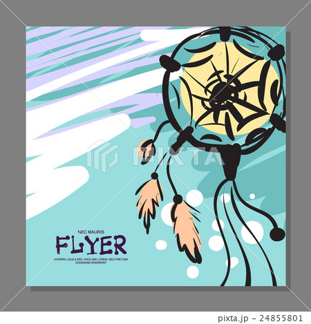 Unique flyer with Dreamcatcher on the background. 24855801