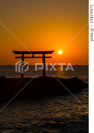 初日の出　大洗神磯の鳥居 24859975