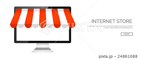 Vector illustration. Flat header. Shopping. Web 24861088