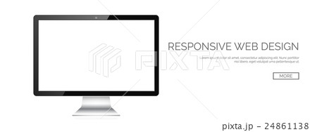 Vector illustration. Realistic monitor. 24861138
