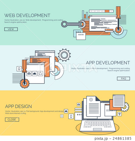 Vector illustration. Flat background. Coding Vector illustration. Flat background. Coding 24861385