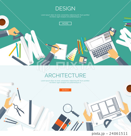 Vector illustration. Flat architectural project 24861511