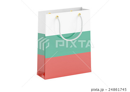 Shopping bag with Bulgarian flag, 3D rendering Shopping bag with Bulgarian flag, 3D rendering 24861745