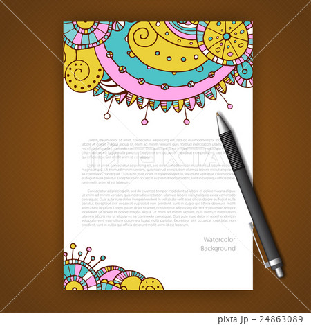 Vector hand draw ethnic background 24863089